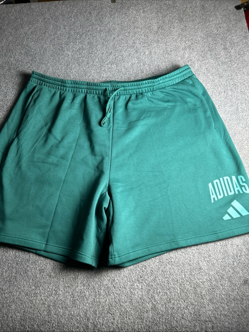 adidas Men's Green Athletic Shorts 5” inseam mid rise